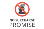 2. 100% no surcharge promise
