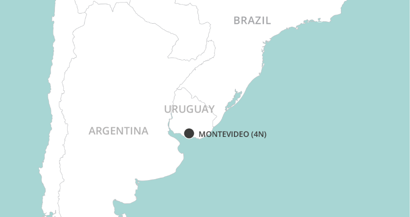 Uruguay Short Stay map